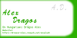 alex dragos business card