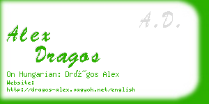 alex dragos business card